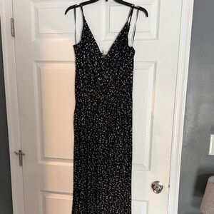 Kaileigh Black and White Spotted Jumpsuit